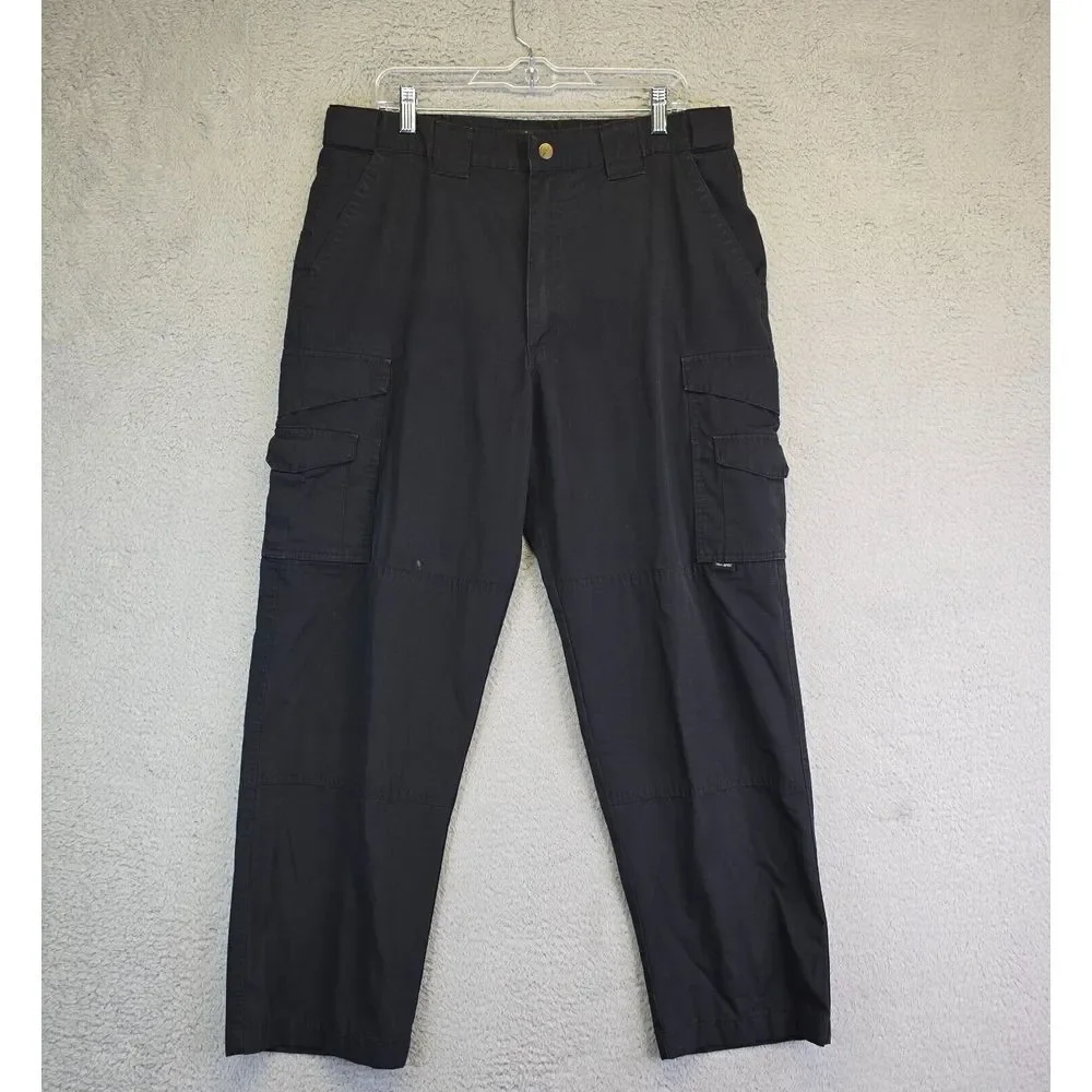True Spec Pants Mens 36x30‎ Black Cargo Ripstop Fabric Rugged Hiking Trekking
